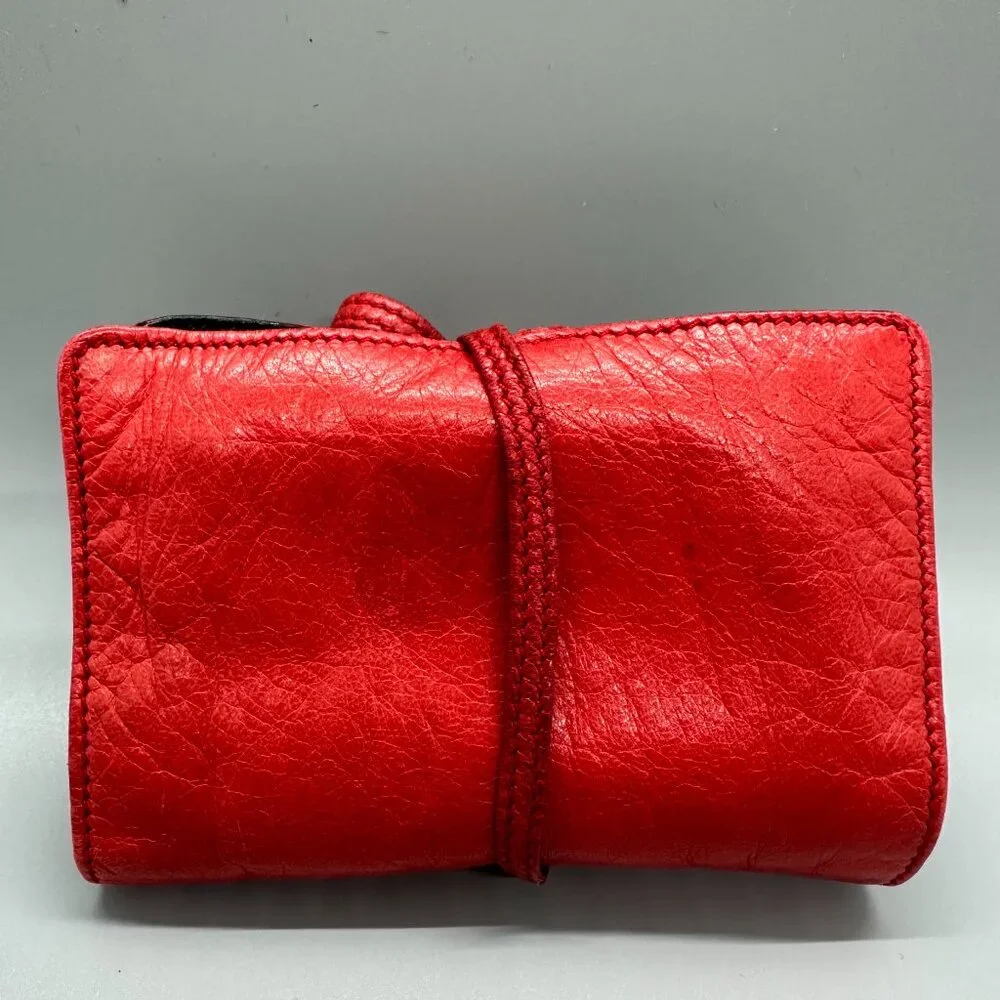 Gucci Red and Black Leather Change Purse Vintage